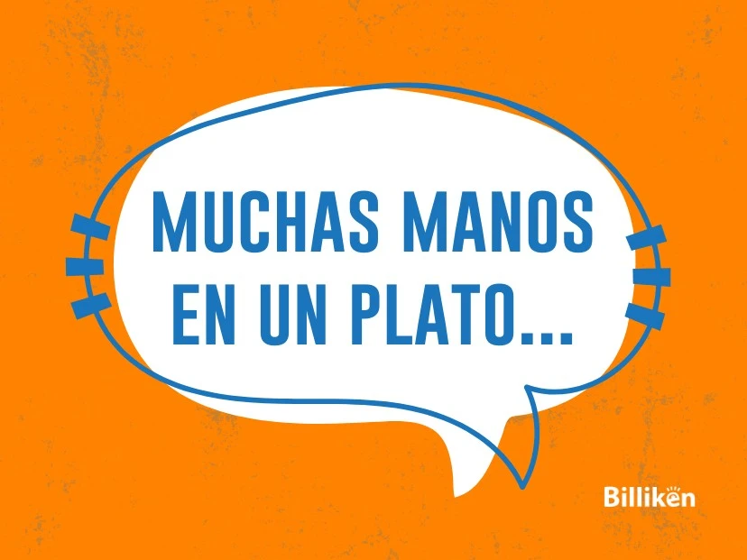 muchas manos en un plato hacen mucho garabato