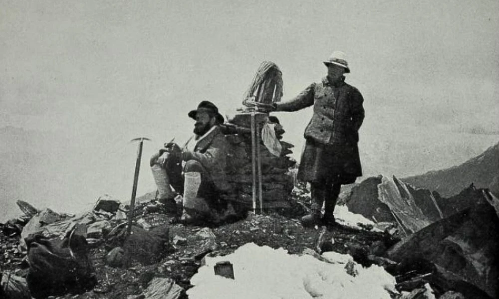 Matthias Zurbriggen en la montaña.