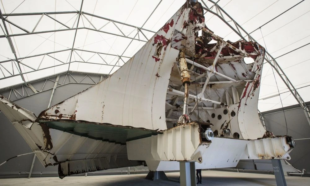 Pieza que se rescató del M/S Estonia.