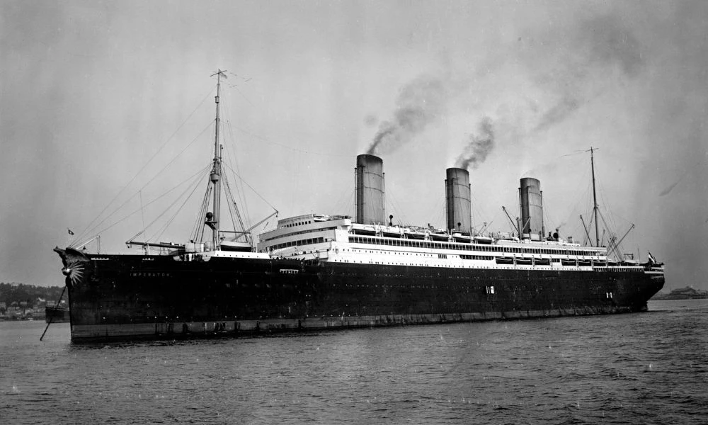 Vistas al RMS Berengaria.