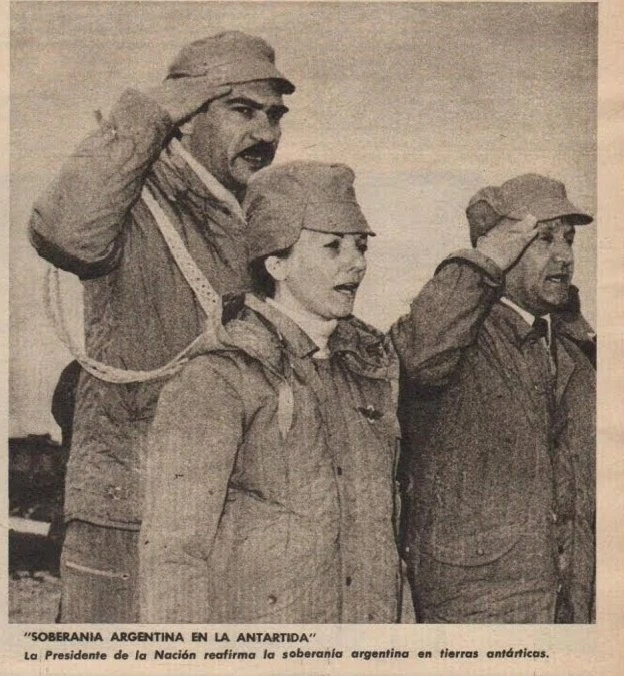 María Estela Martínez de Perón: el día en que se convirtió en la única presidenta del mundo en visitar la Antártida