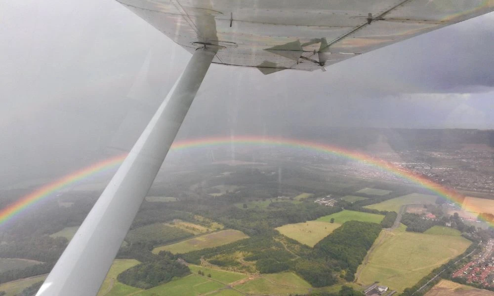 Observación desde un avión.