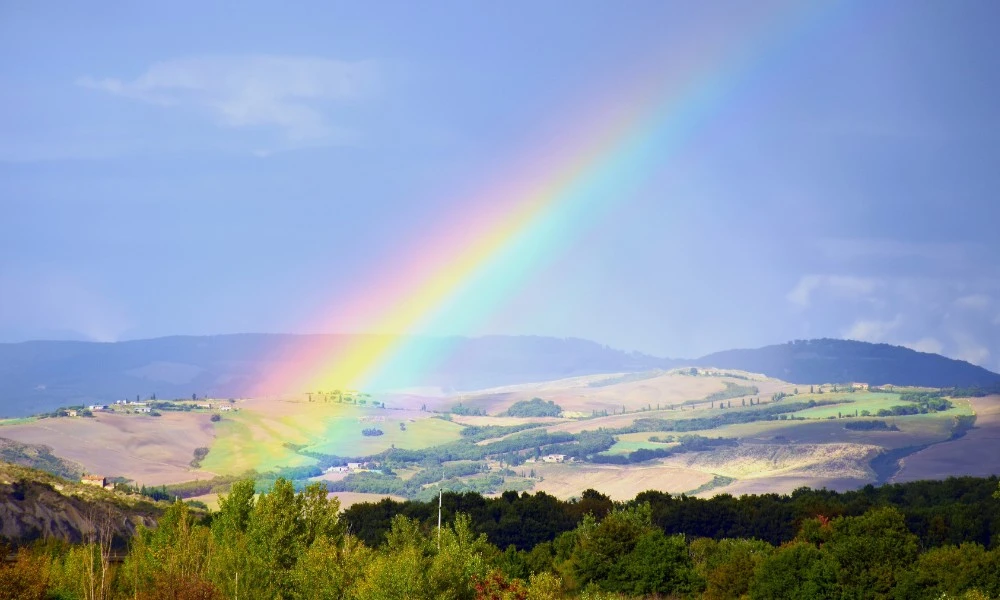 cómo se forman los arcoíris