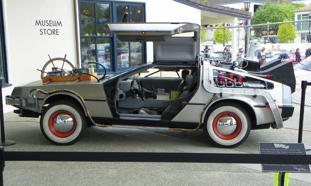 DMC DeLorean que se utilizó en Volver al futuro.