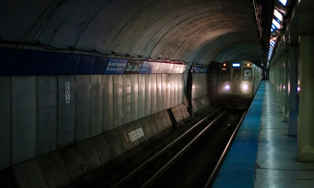 El Chicago "L" en funcionamiento.
