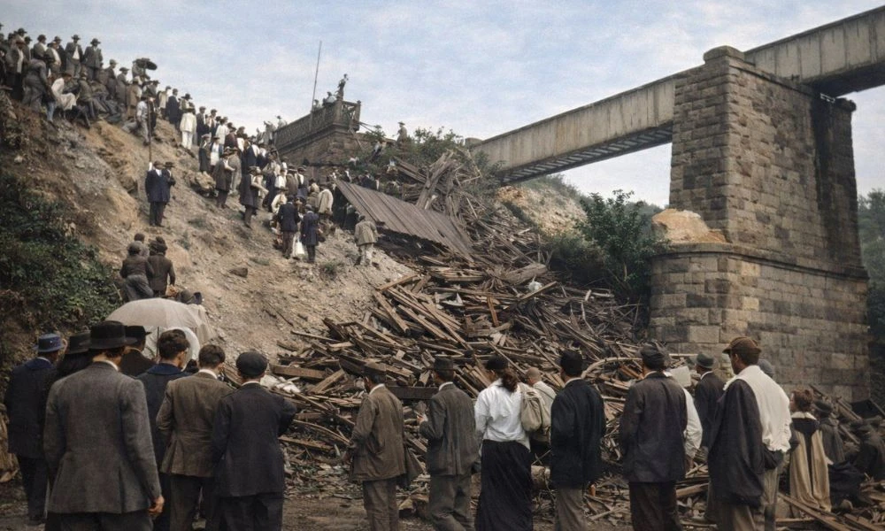 Foto a color de la Catástrofe de Torremontalbo.