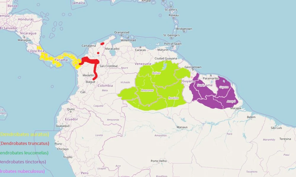 Zona donde habita la especie.