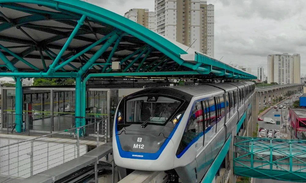Vistas al sistema de metro de San Pablo.