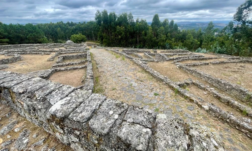 Detalles de la estructura del Castro de Monte Mozinho.