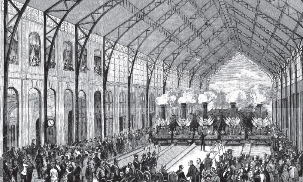 Representación antigua de la estación Delicias.