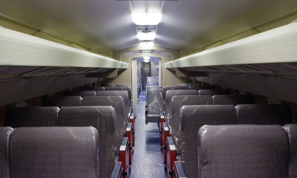 Interior de un De Havilland Comet.