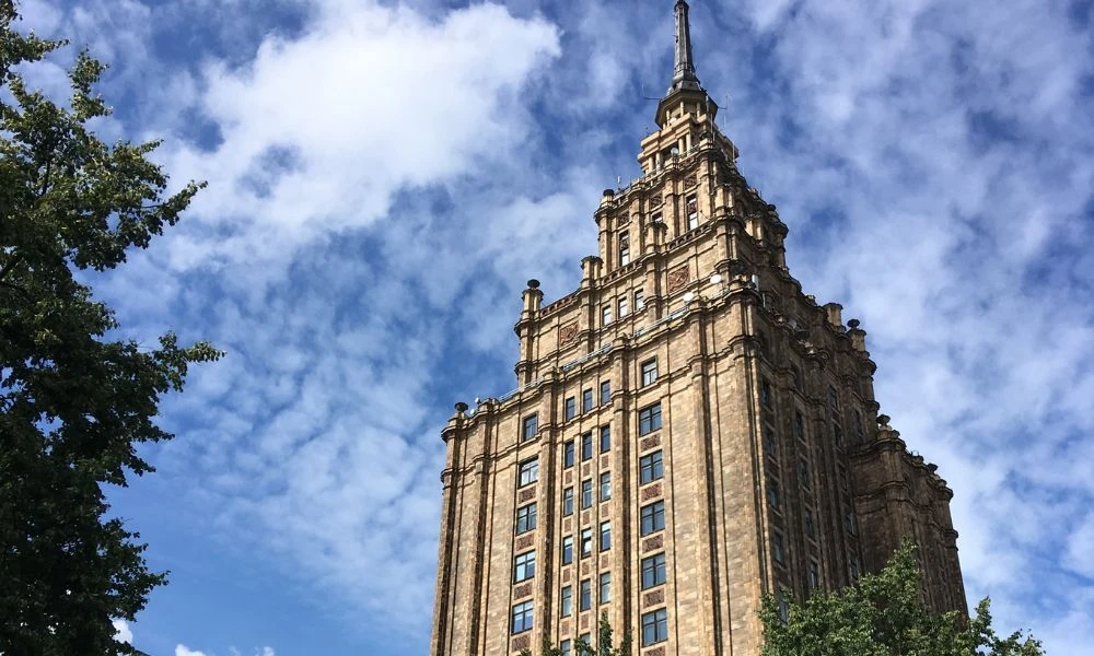 El edificio en detalle.