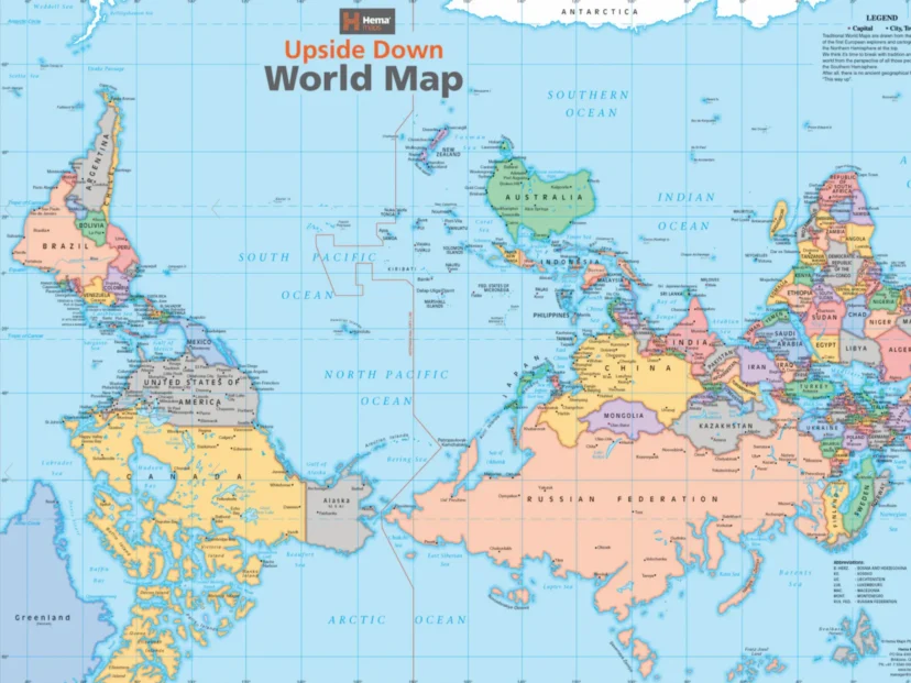 Mapas invertidos: por qué no todos miran al norte