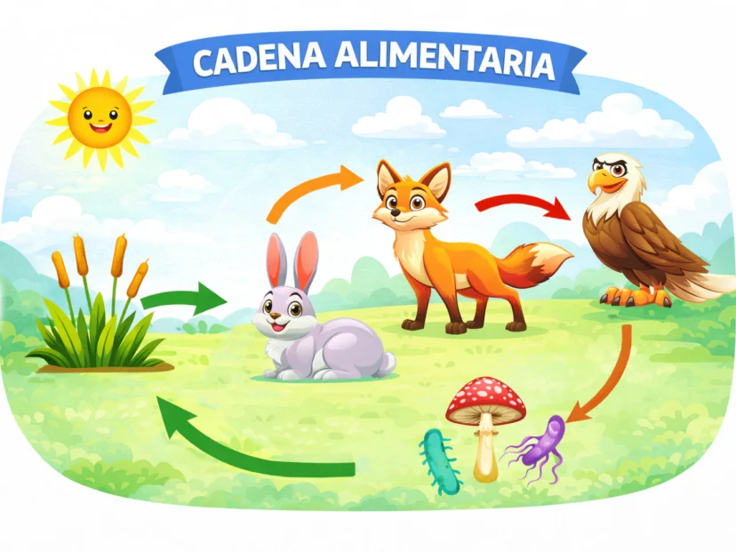 Cadena alimentaria: explicación fácil con ejemplos para entenderla mejor