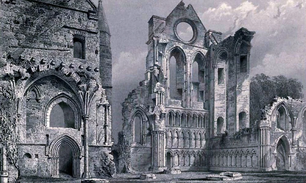 Foto antigua de la Abadía de Arbroath.