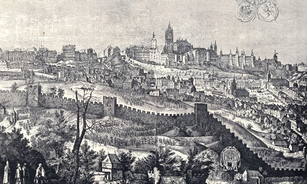 Imagen antigua del Castillo de Praga.