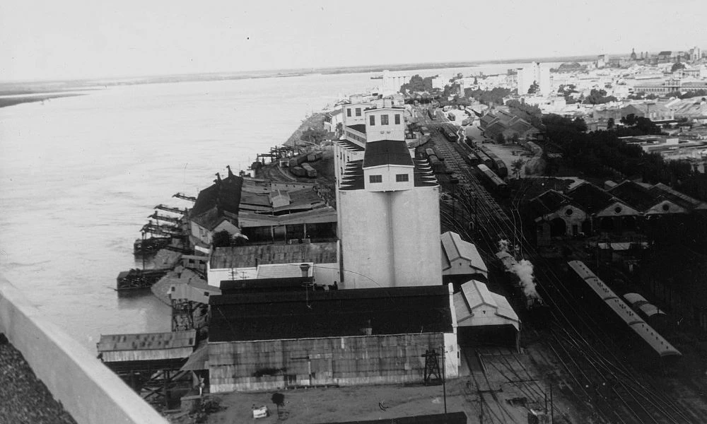 Antigua imagen del Puerto de Rosario.