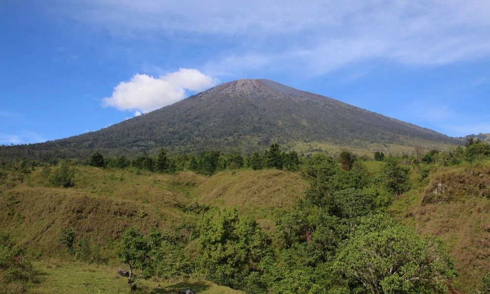Aspecto del volcán.