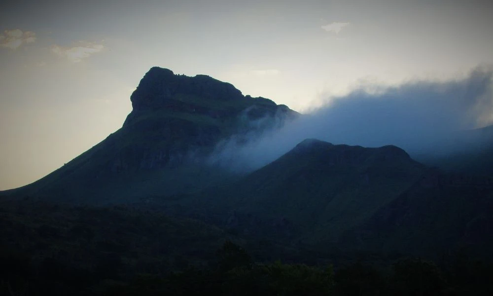 Aspecto del volcán Galán.