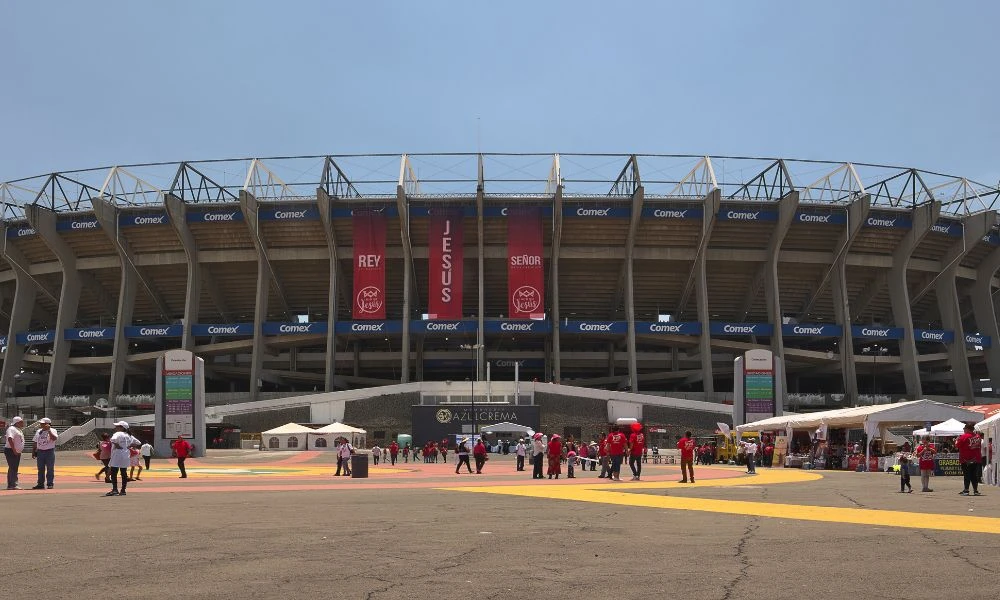 Aspecto del Estadio Azteca.