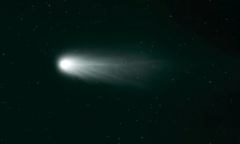 Aspecto del cometa Halley.