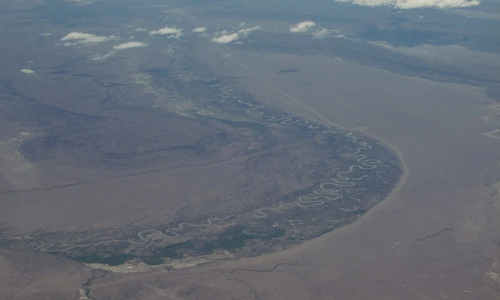 Vista aérea del río Chico.