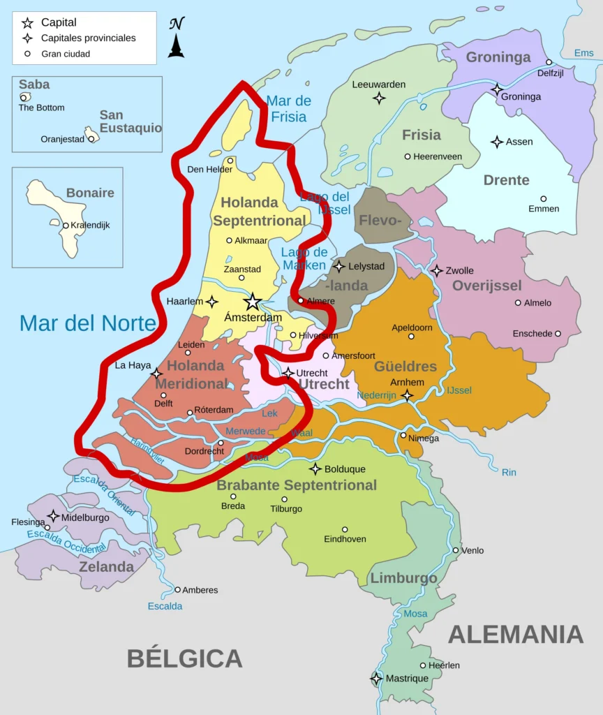 mapa de Países Bajos