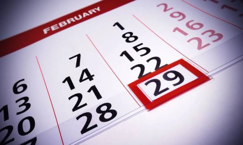Años bisiestos en el calendario.