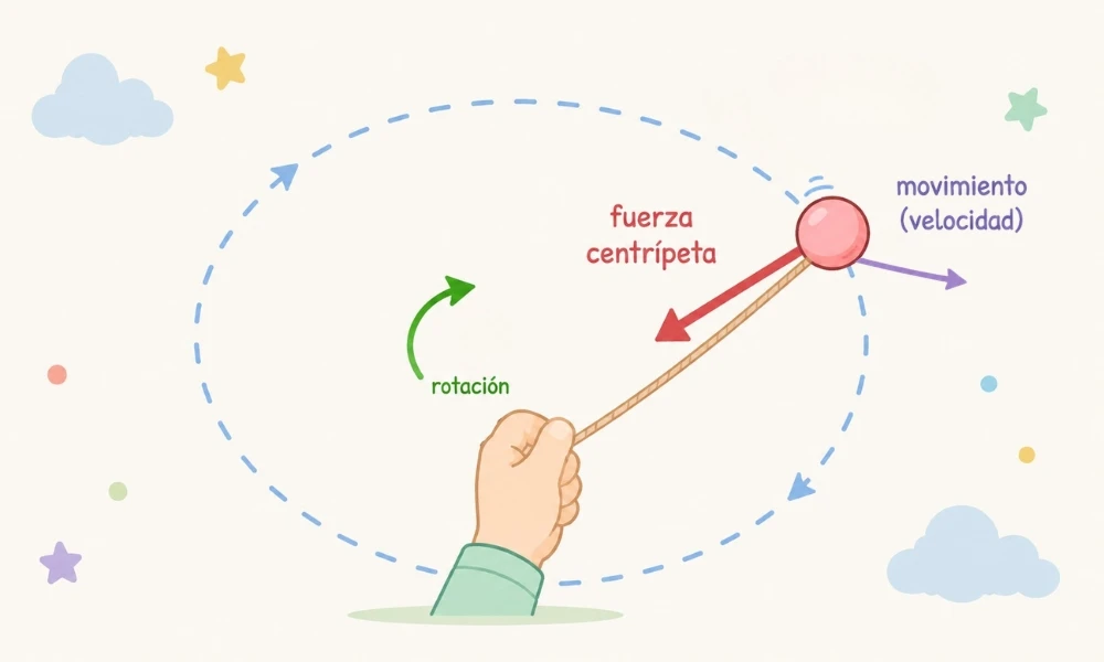 fuerza centrípeta explicación