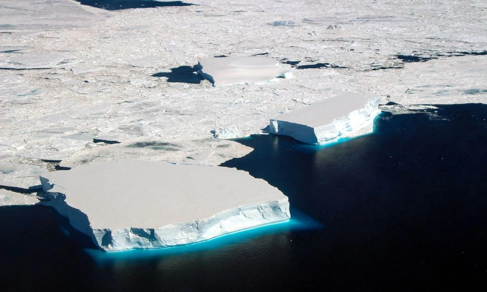 Hielo en la Antártida.