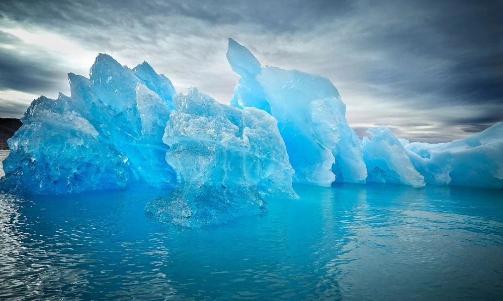 Hielo de los glaciares.