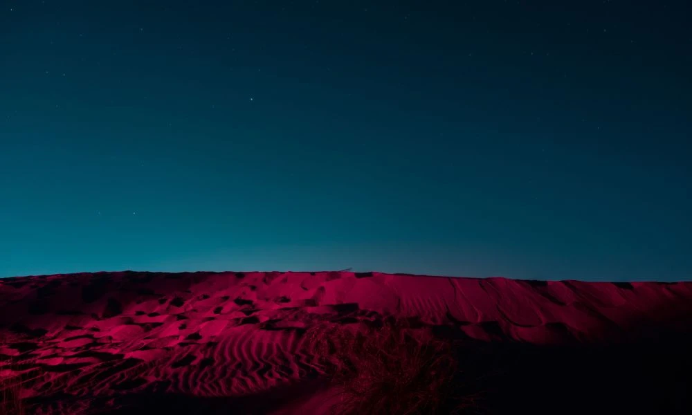 Desierto de noche.