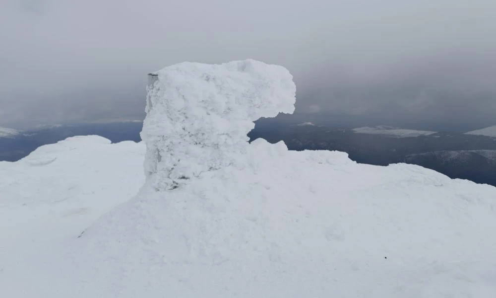 Nieve, distinta a la escarcha.