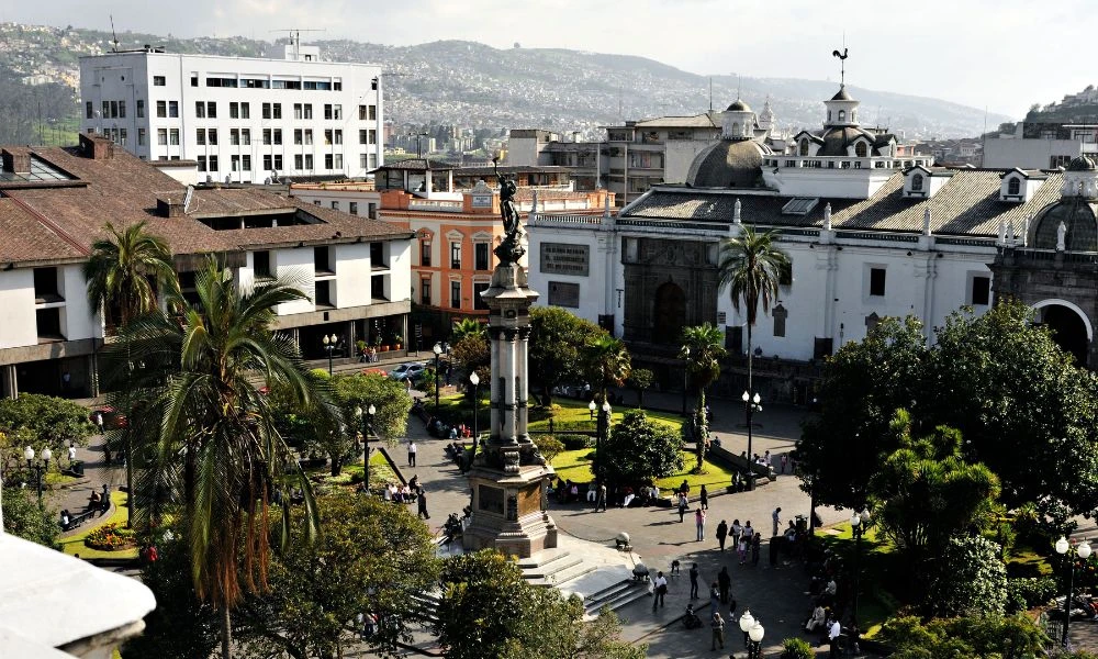 Plaza en Ecuador.