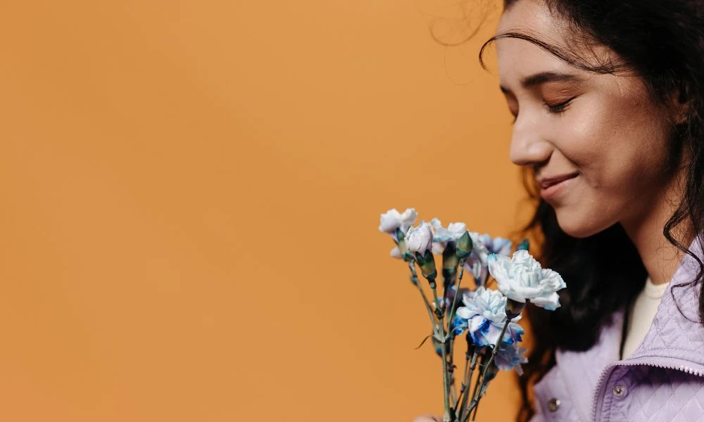 Olor en flores.
